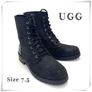 Ugg UGG Kilmer II Leather Biker Boot In Black Size 7.5 S/N 1095131 F60118H